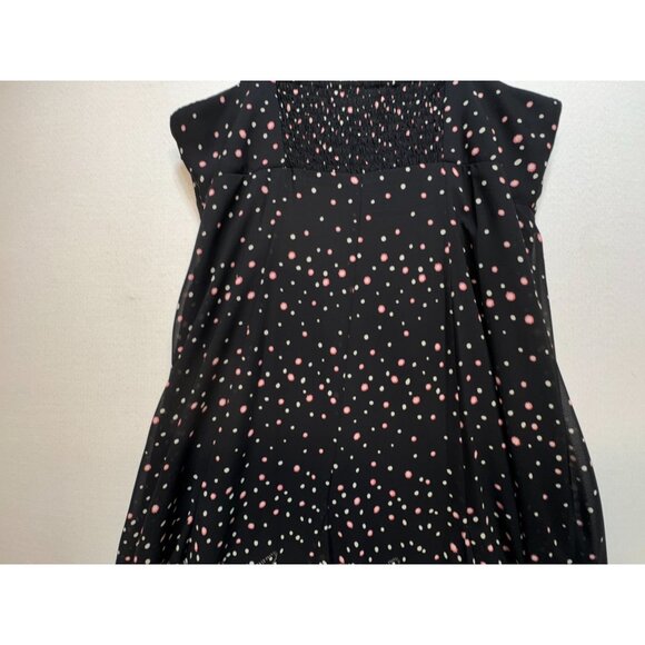 Dressbarn Women's Mini Dress Summer Size 14W Black Floral Sleeveless Stretch - Picture 13 of 14